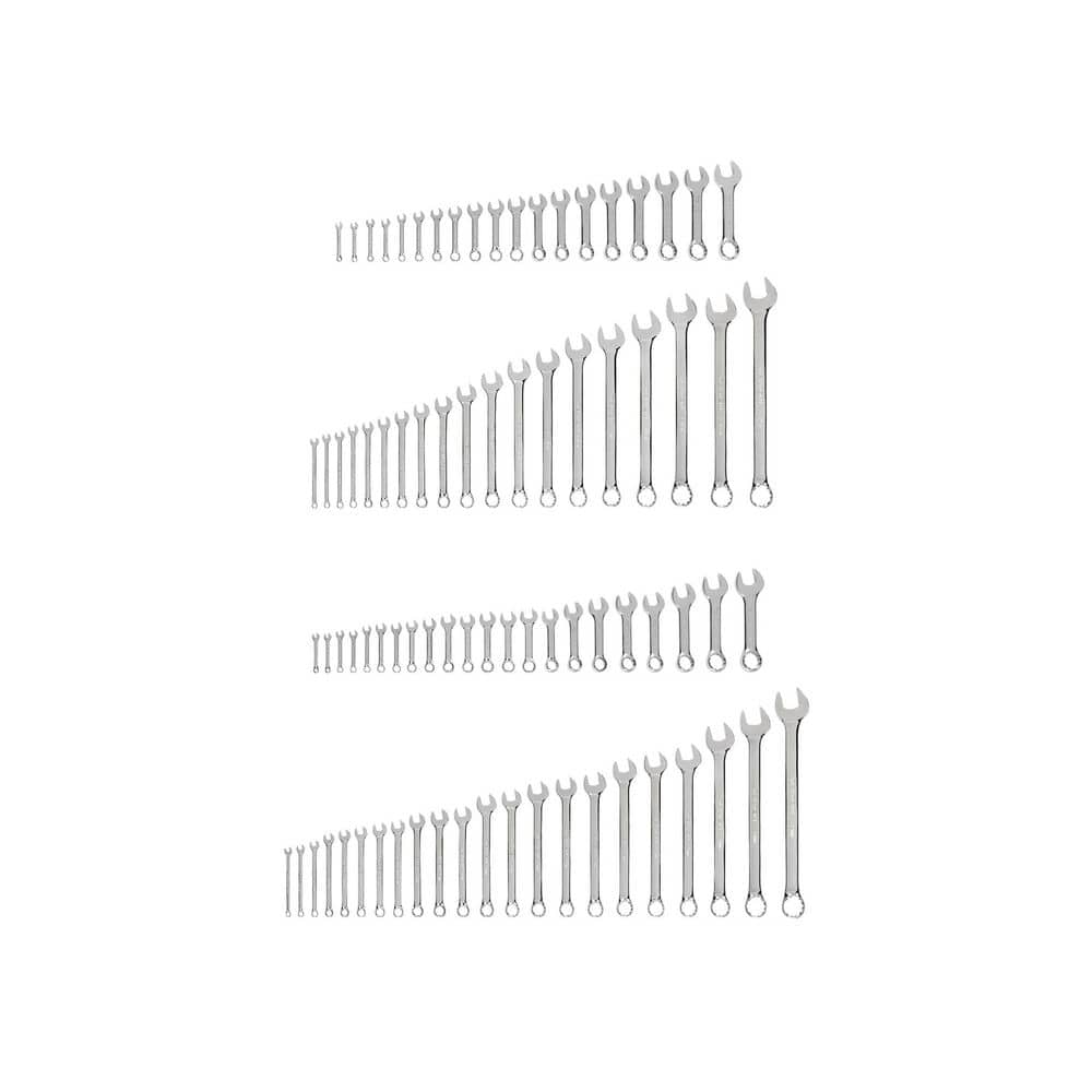 Tekton 1/4 - 1-1/4 in., 6 - 32 mm (Common Sizes) Stubby and Standard Length Combination Wrench Set (82-Piece)