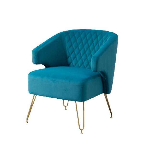 Teal Velvet Accent Chair For Living Room Accent Chair A75ACCENTEAL The Home Depot