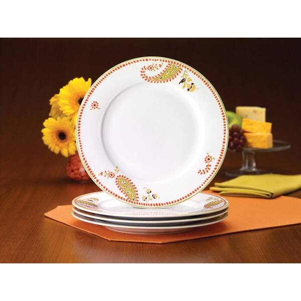 Rachael Ray Paisley 4-Piece Dinner Plate Set