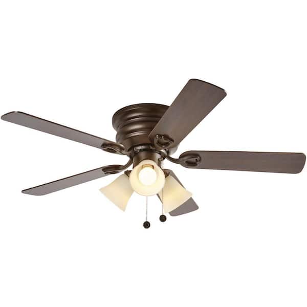 Clarkston II 44 in LED Indoor White Ceiling Fan with Light Kit 