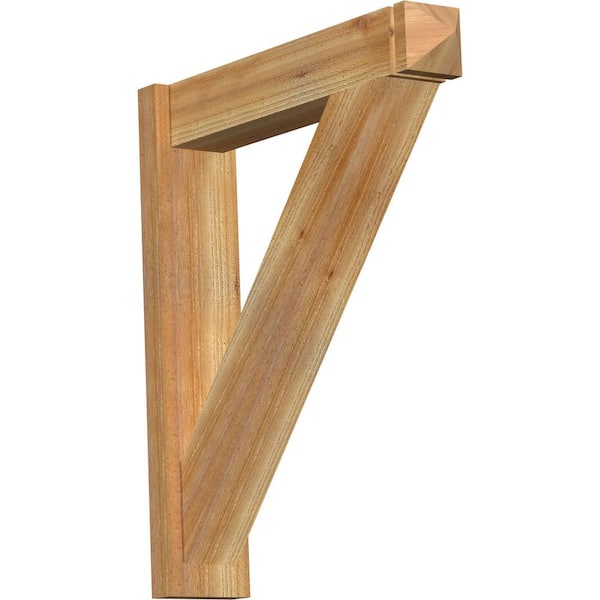 Ekena Millwork 6 in. x 32 in. x 28 in. Western Red Cedar Traditional Arts and Crafts Rough Sawn Outlooker
