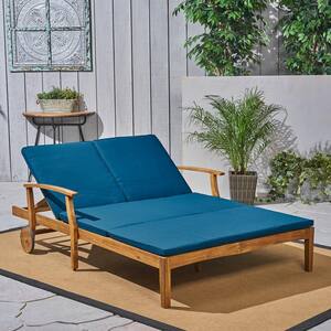 outdoor chaise lounge blue