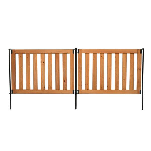 Zippity Outdoor Products Newberry 48 in. W x 32 in. H No Dig Wood Fence