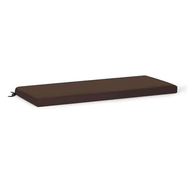 WESTIN OUTDOOR FadingFree Brown Rectangle Outdoor Patio Bench Cushion 43 in. x 18.5 in. x 2.5 in.