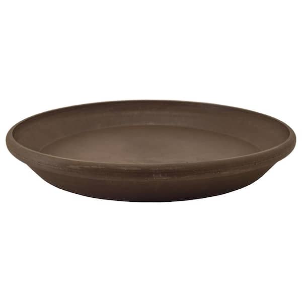 Arcadia Garden Products Single Slip 10 in. Dia Chocolate PSW Saucer