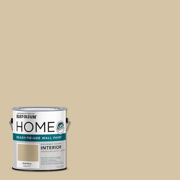 Rust-Oleum Home 1 Gal. Eggshell Papyrus Interior Wall Paint (2-Pack)