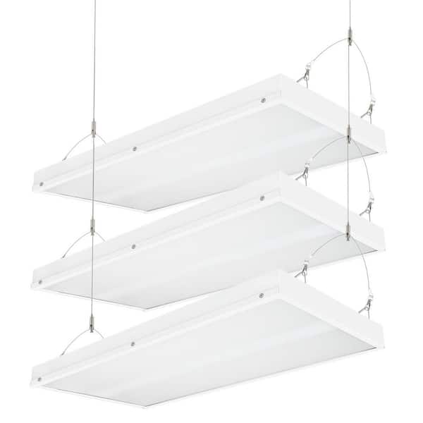 2 ft. 800-Watt Equivalent Integrated LED Linear High Bay Shop Light, 24000LM, 100-277V,5000K Adjustable Hanging (3-Pack)
