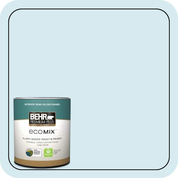 1 qt. #530A-1 Snowdrop Semi-Gloss Enamel EcoMix Plant-Based Interior Paint & Primer