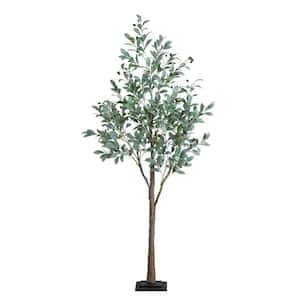 6 ft. Lighted Artificial Fruiting Olive Tree with 280 Warm White LED Lights