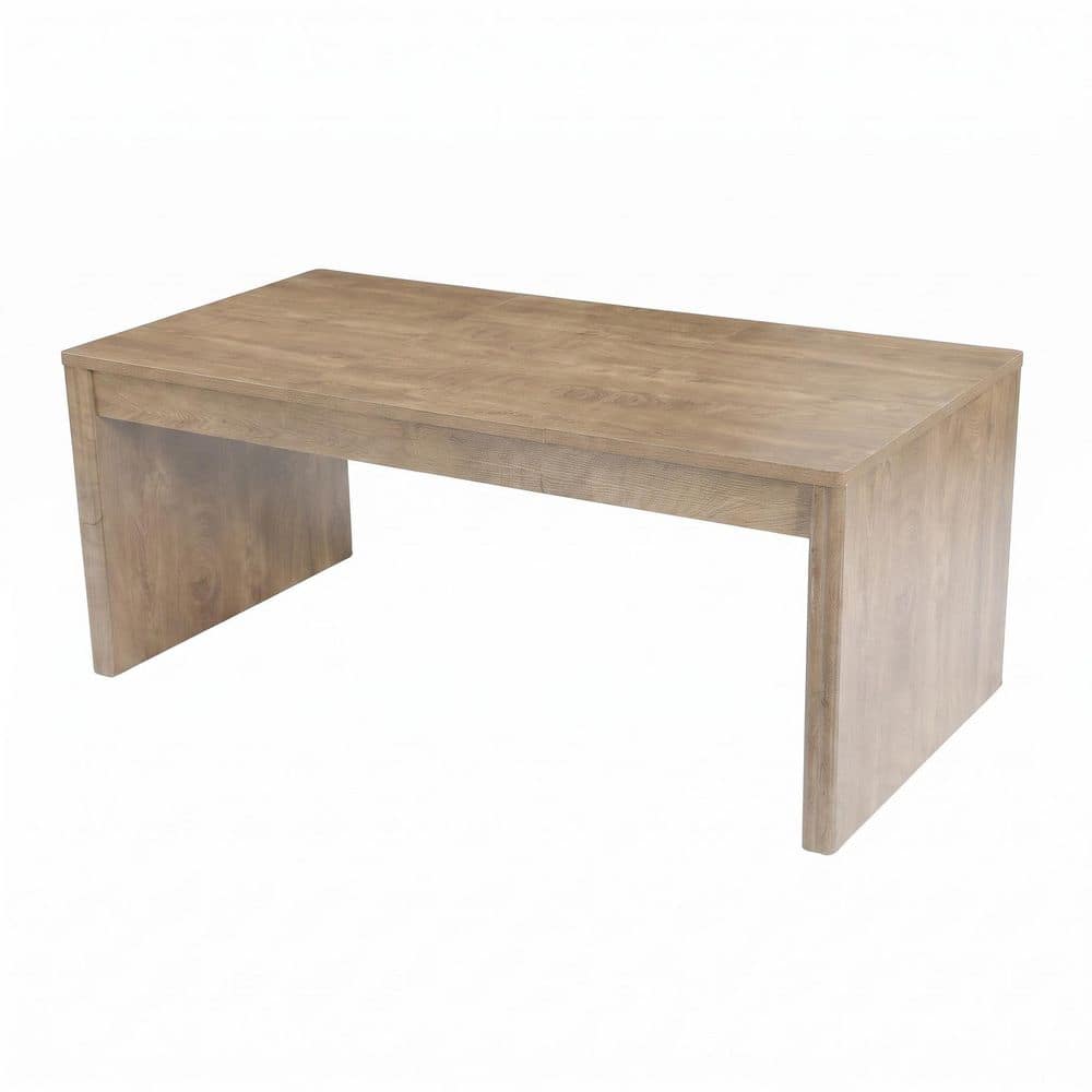 78.7 in. Rectangle Brown Wood Conference Table Desk, Meeting Seminar Table with Double Pedestal for Office Meeting Room