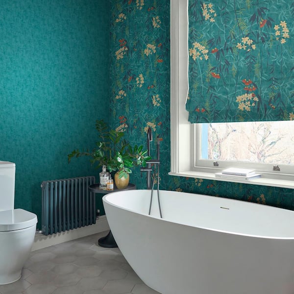 Obassia Silk Teal Wallpaper
