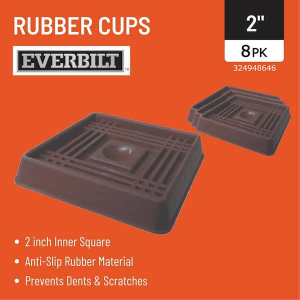 Everbilt 2-1/4 in. Wood Grain Non-Slip Furniture Cups for Bed