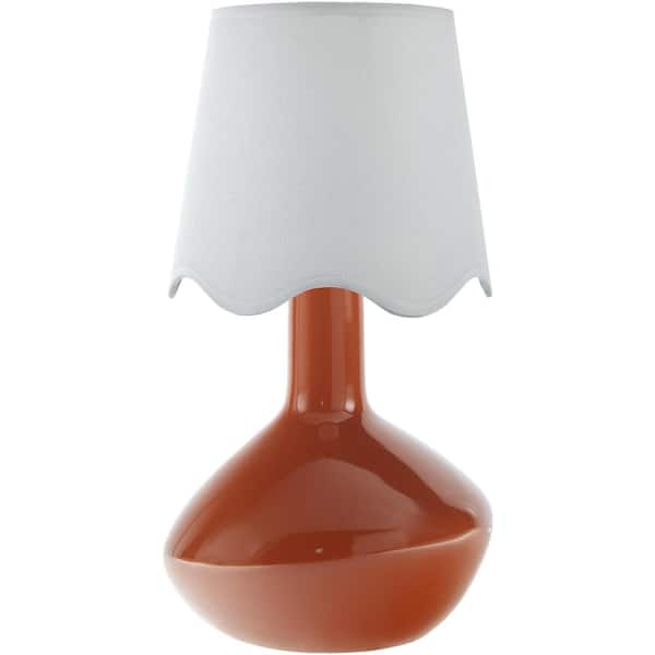 Livabliss Aviara AVR-021 15 in. H x 9 in. W x 9 in. D Accent Table Lamp, Red