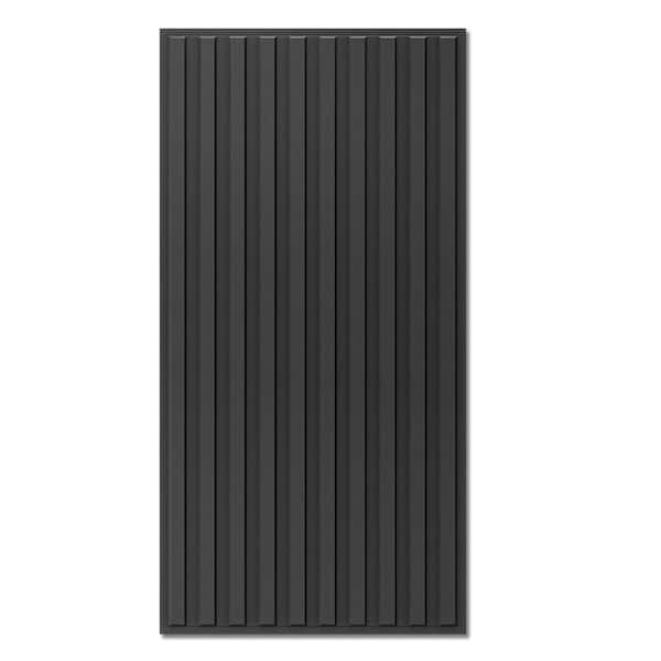 Art3dwallpanels Slat Design Black 2 Ft. X 4 Ft. Decorative PVC Drop ...