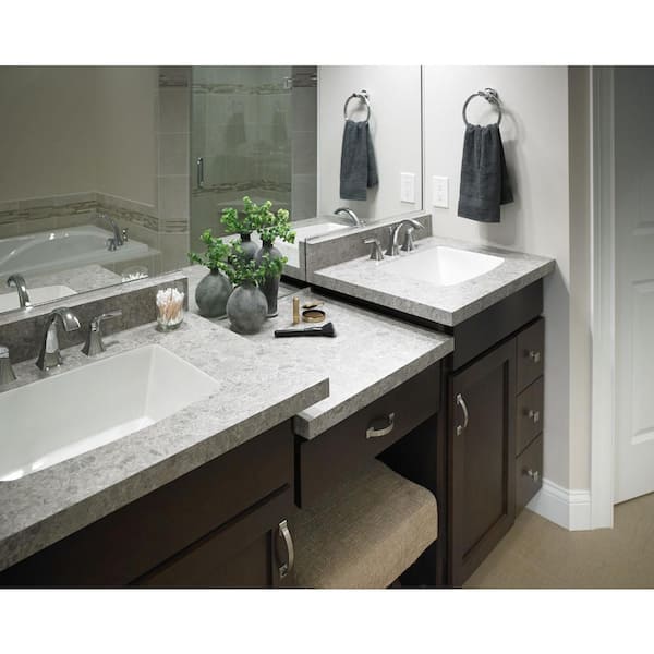 5 ft. x 12 ft. Laminate Sheet in Silver Shalestone with Matte Finish