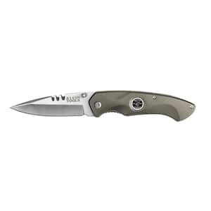3.5 in. Stainless Steel Straight Edge Drop Point Pocket Knife
