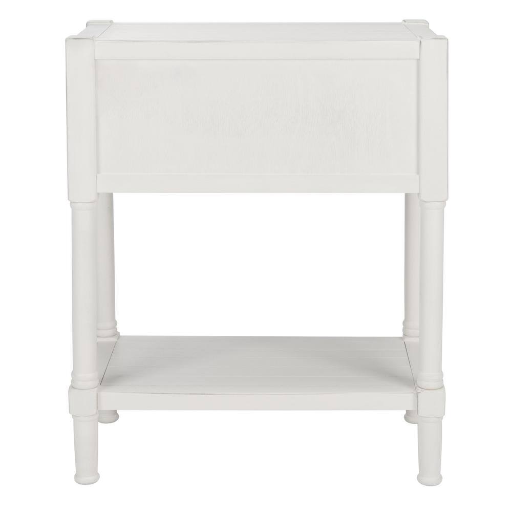 Filbert Distressed White 28'' Wood & Metal Console Table with Storage