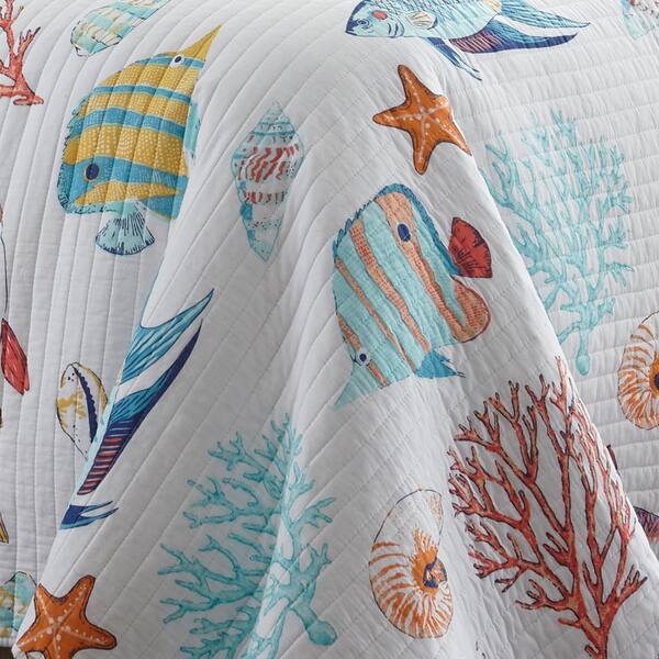 LEVTEX HOME Barrier Reef 3- Piece Multicolored Cotton King