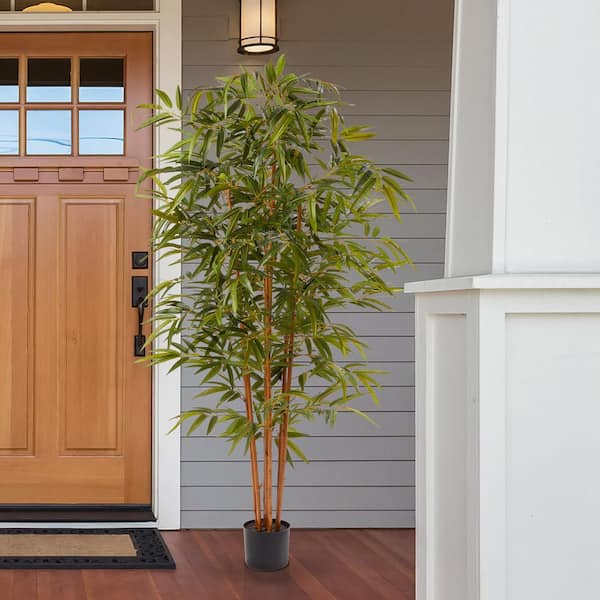 Pure Garden 72 in. Artificial Bamboo Plant with Pot HW1500235