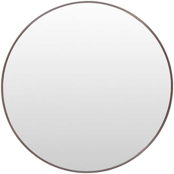 Livabliss Ceraon 32 in. H x 32 in. W Dark Bron Framed Decorative Mirror