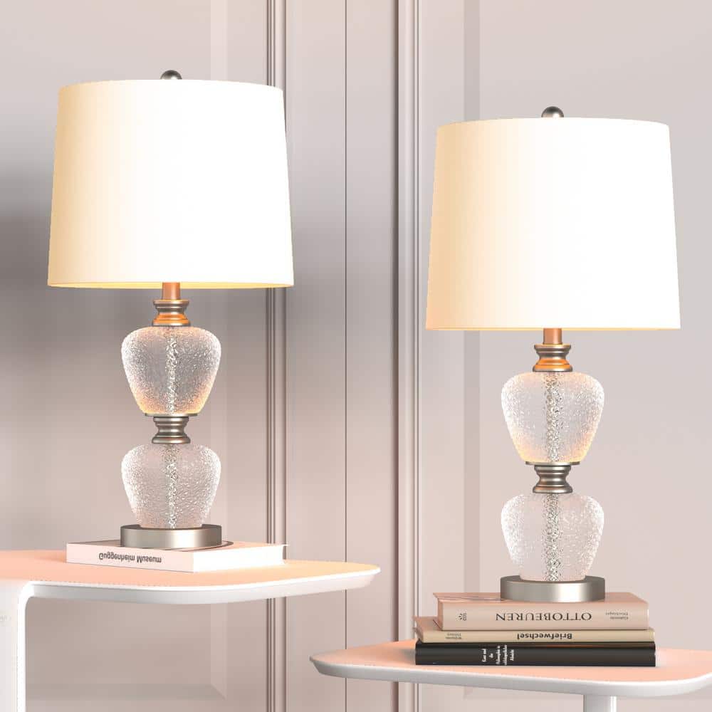 "San Francisco 25 .5"" Chrome Table Lamp Set With White Shade (Set of 2)" price history on PriceWatchPro