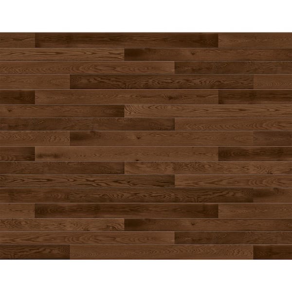 Modern Steel 9 ft x 7 ft Insulated 18.4 R-Value Wood Look Plank Kona Garage Door without Windows