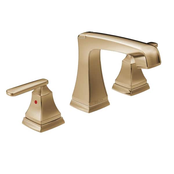 Ashlyn Gold 8 in. Widespread Double Handle High Arc Bathroom Faucet in Champagne Bronze
