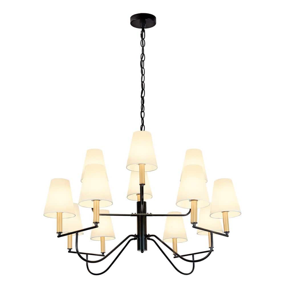 12 Lights Chandeliers Living Room Chandelier Farmhouse Chandelier Black Ind