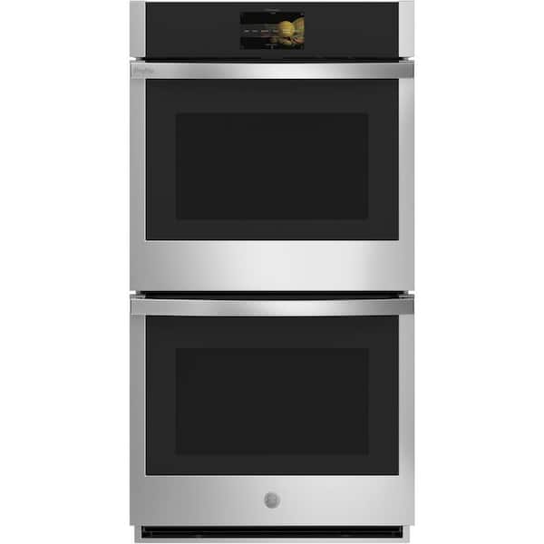 GE Profile 27 in. Smart Double Electric Wall Oven with Convection (Upper Oven) and Self Clean in Stainless Steel