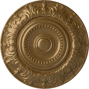 20-7/8 in. x 1-1/4 in. Biddix Urethane Ceiling Medallion (Fits Canopies upto 7-1/2 in.), Pale Gold