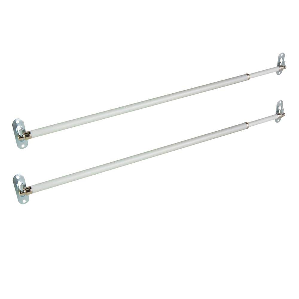 EMOH Adjustable 48" to 84" Round Sash Rod in White (Set of 2) HSASHR