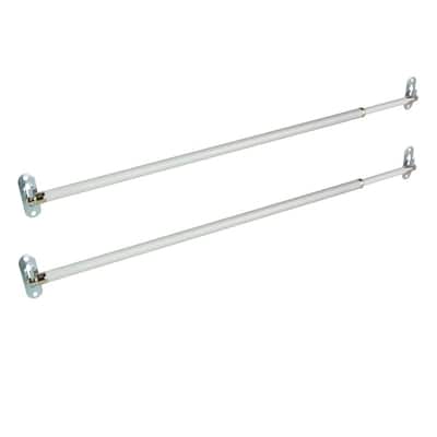 48 in. - 84 in. Tension Single Curtain Rod in White