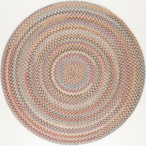 Greenwich Butterfield Multi 6 ft. x 6 ft. Round Indoor Braided Area Rug