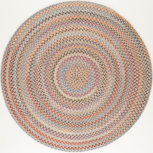 Rhody Rug Greenwich Butterfield Multi 6 ft. x 6 ft. Round Indoor Braided Area Rug