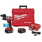 M18 FUEL ONE-KEY 18-Volt Lithium-Ion Brushless Cordless 1/2 in. Hammer Drill/Driver Kit with Two 5.0 Ah Batteries
