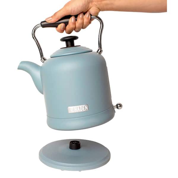  Haden 75025 HIGHCLERE Vintage Retro 1.5 Liter/6 Cup Capacity  Innovative Cordless Electric Stainless Steel Tea Pot Kettle with 360 Degree  Base, Pool Blue : Clothing, Shoes & Jewelry