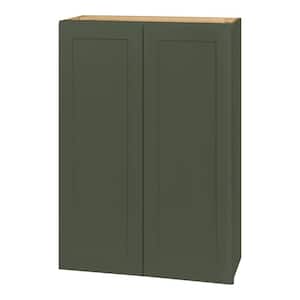 Avondale 30 in. W x 12 in. D x 42 in. H Ready to Assemble Plywood Shaker Wall Kitchen Cabinet in Fern Green