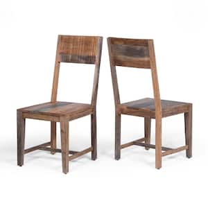Sunniva Natural Solid Mango Wood Dining Side Chair (Set of 2)