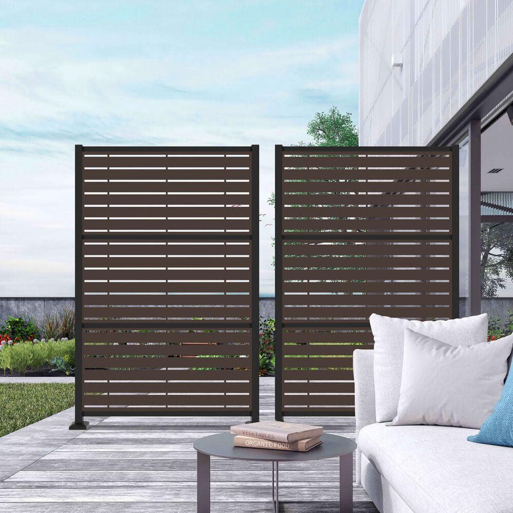 Umber Brown Polypropylene Decorative Screen Panel 2 ft x 4 ft