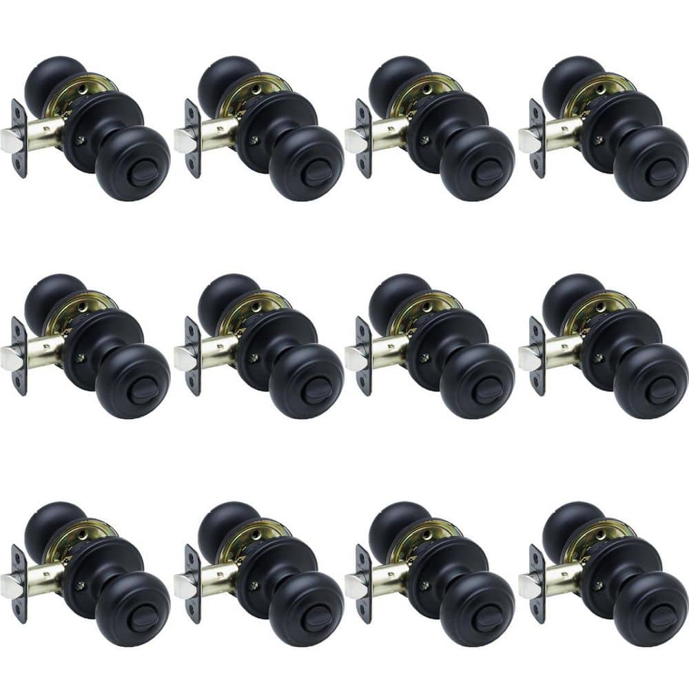 Colonial Black Privacy Door Knob (12Pack) CK2030BC12 The Home Depot