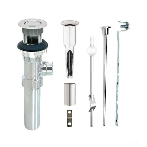 2 in 1-Easy Pop-Up Plastic Pop-Up Drain, Chrome