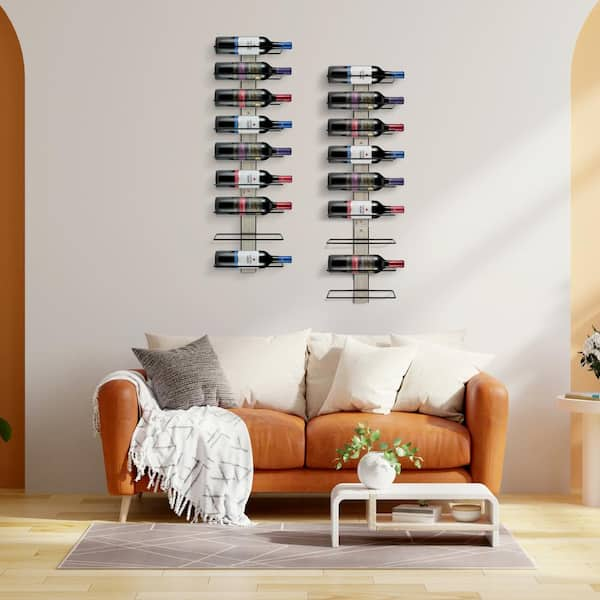 Wall Mounted Wine Rack Set of 6