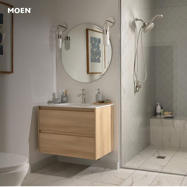Genta Single Handle Single Hole Bathroom Faucet in Brushed Nickel