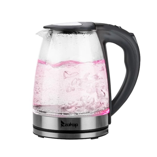 Retro 1.7-Liter Stainless Steel Electric Water Kettle with Strix  Thermostat, Pink