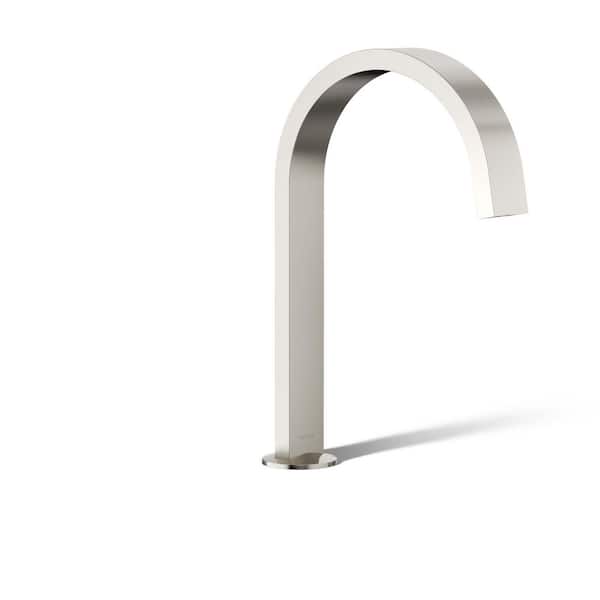 KOHLER Components Deck-Mount Bath Spout with Ribbon Design in Vibrant Polished Nickel