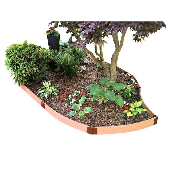 Frame It All 1 in. Profile Tool-Free Classic Sienna 16 ft. Curved Landscape Edging Kit