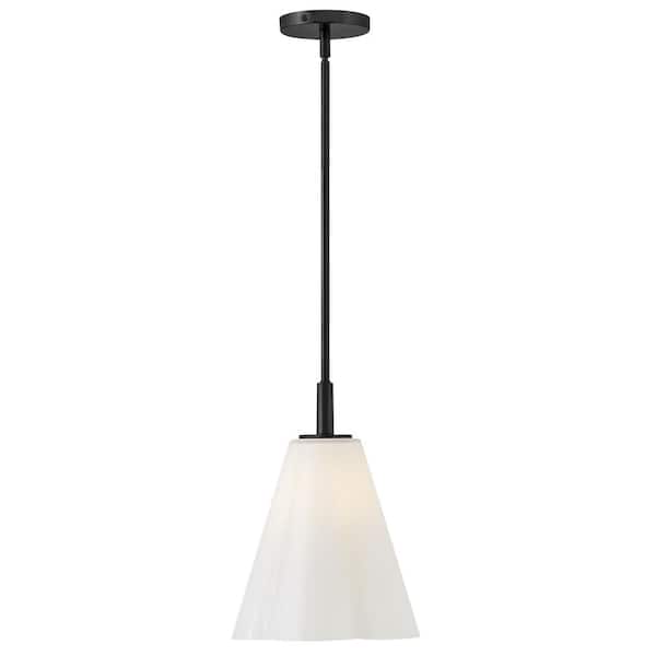 LARK - Honey 1-Light Black Pendant Light