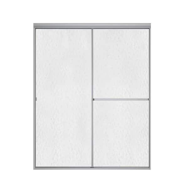 STERLING Standard 52 in. x 65 in. Framed Sliding Shower Door in Soft Silver with Handle