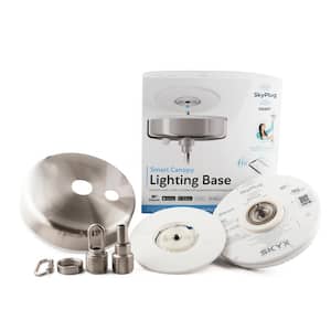 5 in. Brushed Nickel Smart Plug and Play Lighting Base - Carina