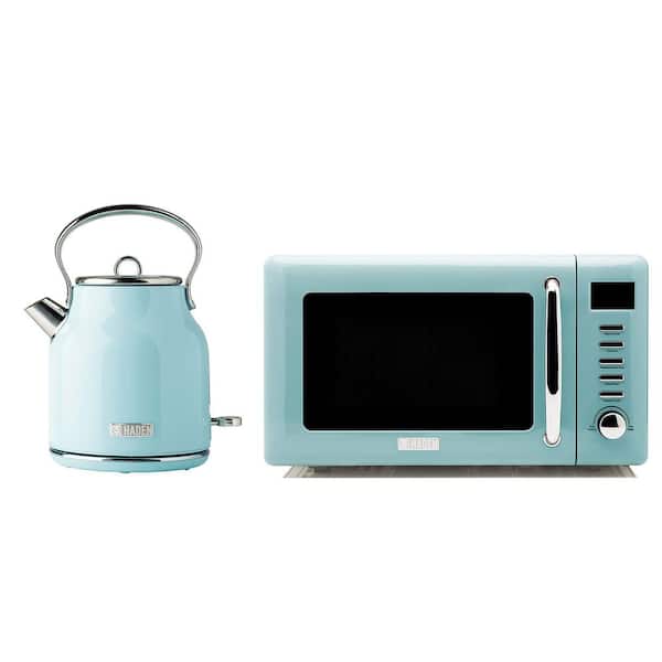 HADEN 7-Cup Electric Kettle and Microwave Oven, Stainless Steel Kitchen Accessory